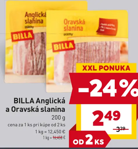 BILLA Anglická slanina