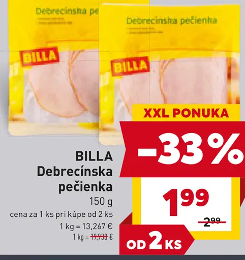 BILLA Debrecínska pečienka