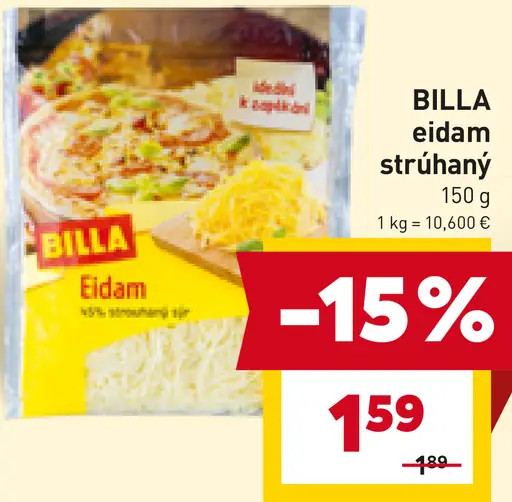 BILLA eidam strúhaný