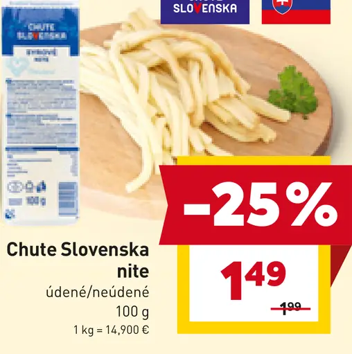 Chute Slovenska nite údené, neúdené