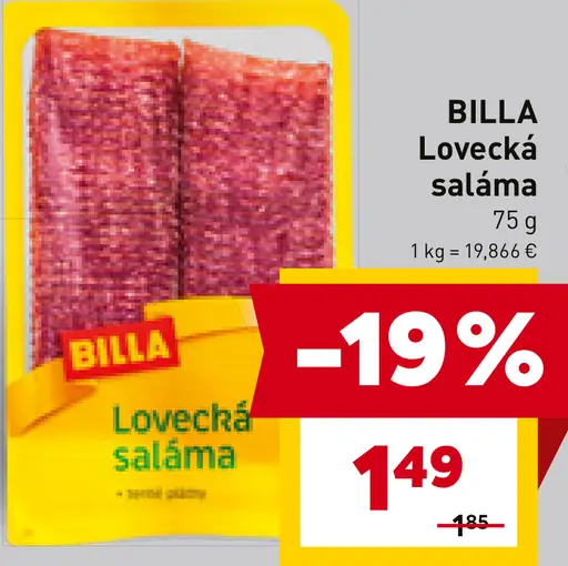 BILLA Lovecká saláma