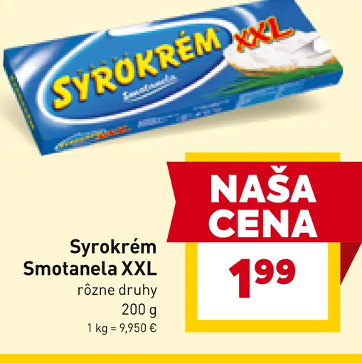 Syrokrém Smotanela XXL tavený syr