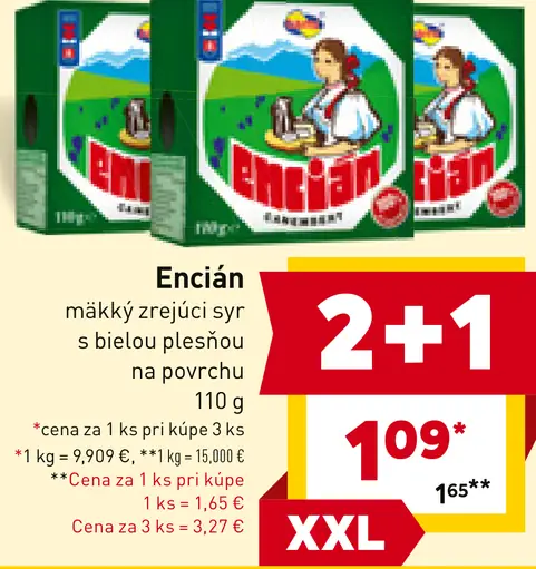 Encián mäkký zrejúci syr s bielou plesňou na povrchu