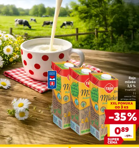 Rajo Mlieko plnotučné 3,5%