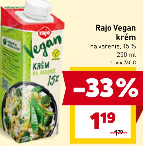 Rajo Vegan Krém na varenie 15%