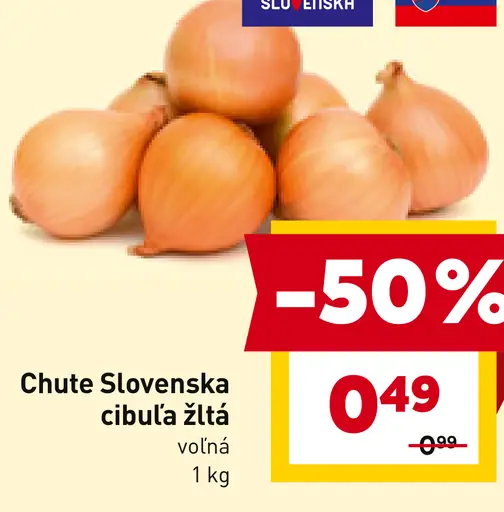 Chute Slovenska cibuľa žltá voľná