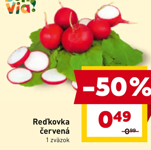 Bon Via reďkovka červená