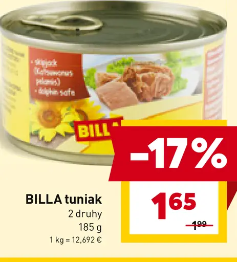 BILLA tuniak 2 druhy