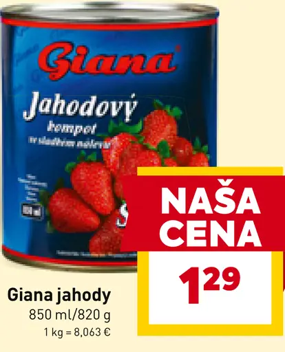 Giana jahody kompót