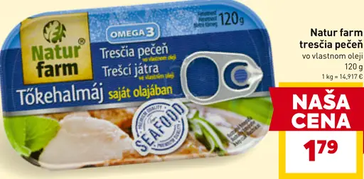 Natur farm tresčia pečeň vo vlastnom oleji