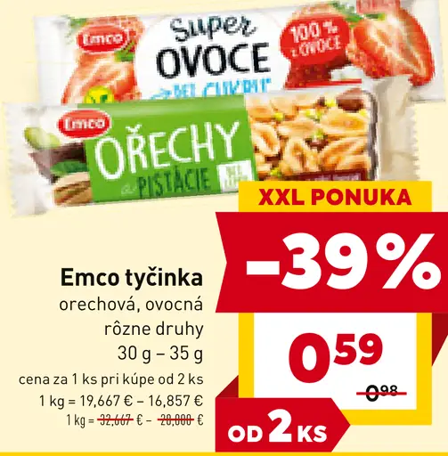 Emco Ovocná tyčinka s jahodami