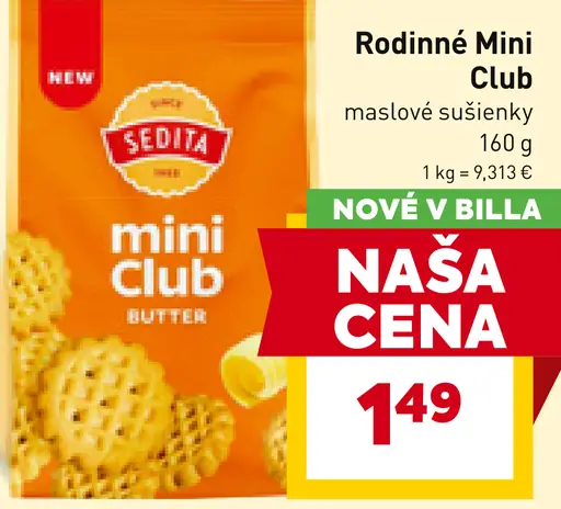 Sedita Rodinné mini Club maslové sušienky