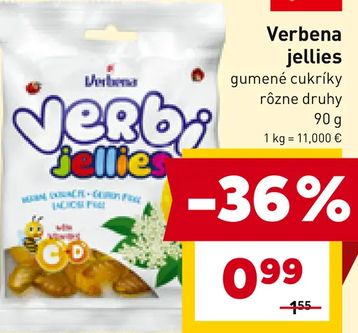 Verbena jellies gumové cukríky