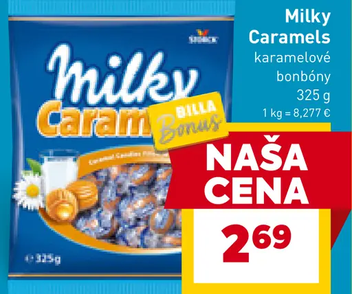 Milka Caramels karamelové bonbóny