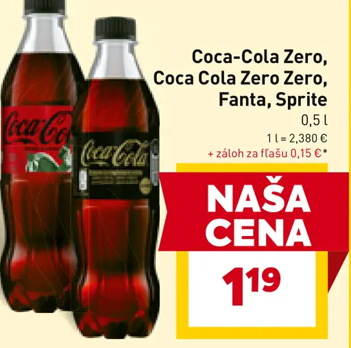 Coca-Cola, Coca-Cola Zero, Sprite, Fanta