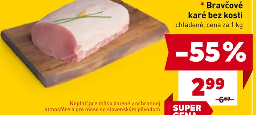 Billa bravčové karé bez kosti chladené