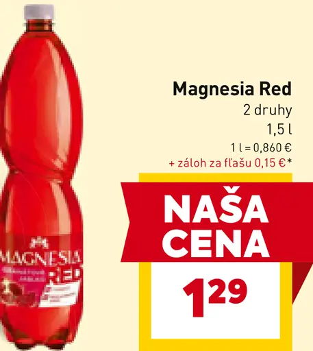 Magnesia Red ochutená minerálna voda