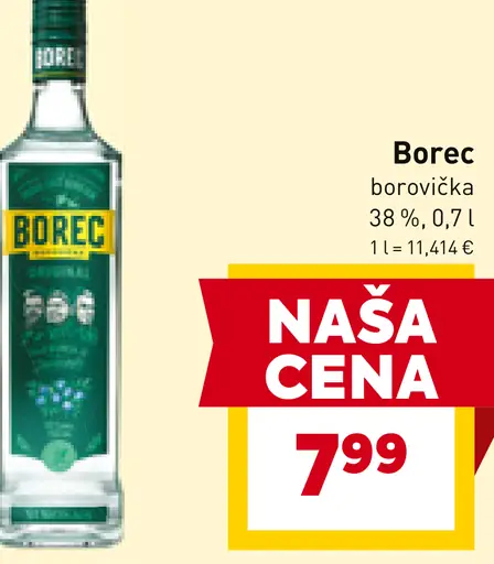 Borec borovička 38 %