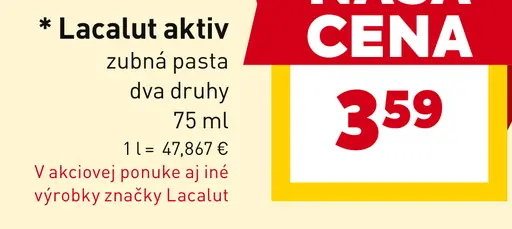 Lacalut aktiv zubná pasta