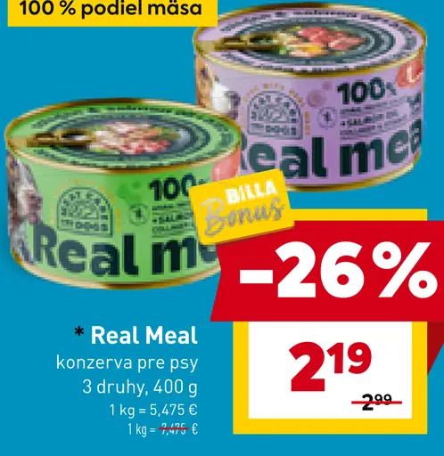 Real Meal konzerva pre psy