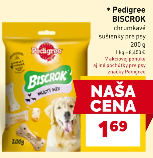 Pedigree Biscrok chrumkavé sušienky pre psy