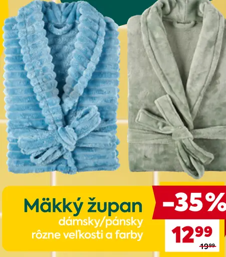 Mäkký župan dámsky/pánsky