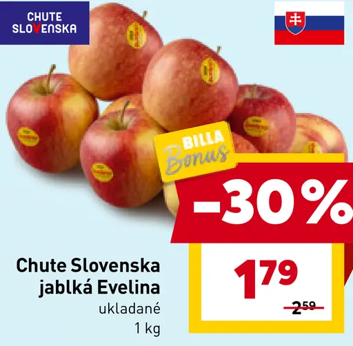 Chute Slovenska jablká Evelína