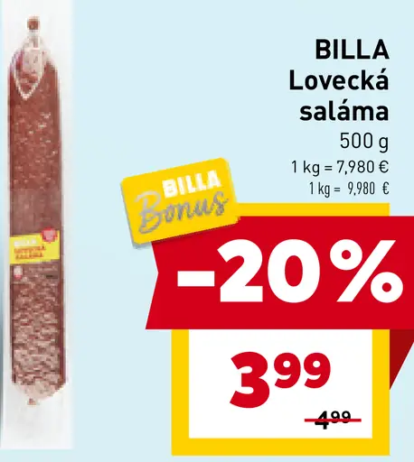 BILLA Lovecká saláma