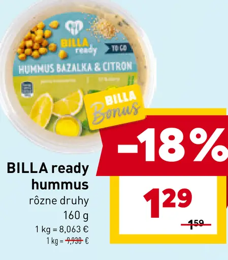 BILLA ready hummus