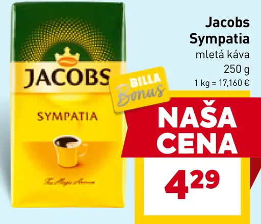 Jacobs Sympatia Káva pražená mletá
