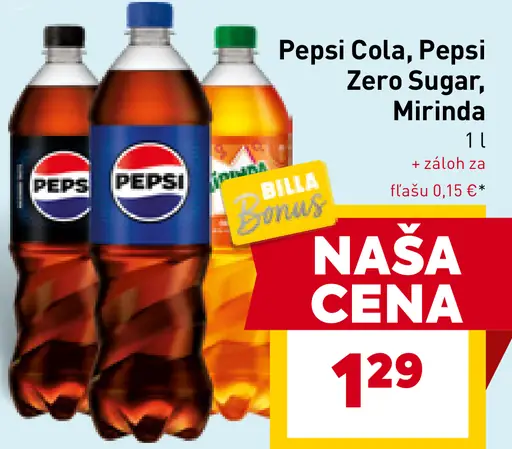 Pepsi Cola, Pepsi Zero Sugar, Mirinda Orange nealkoholický nápoj