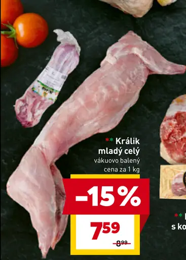 Králik mladý celý vákuovo balený