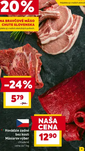 Hovädzie zadné bez kosti Mäsiarov výber chladené