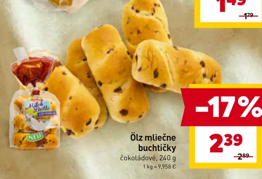 Ölz Mliečne buchtičky čokoládové