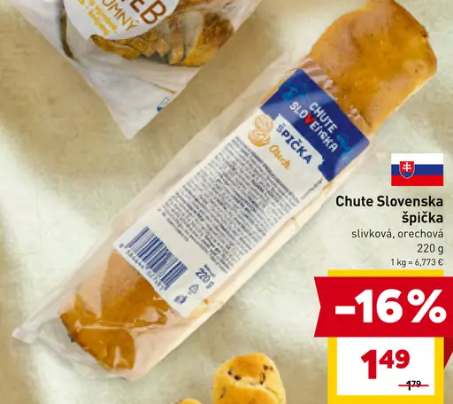 Chute Slovenska špička slivková, orechová