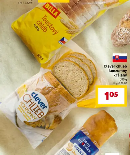 Clever chlieb konzumný krájaný