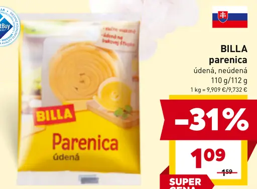 Billa parenica údená a neúdená