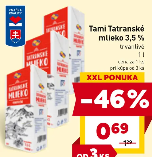 Tami Tatranské mlieko 3,6%