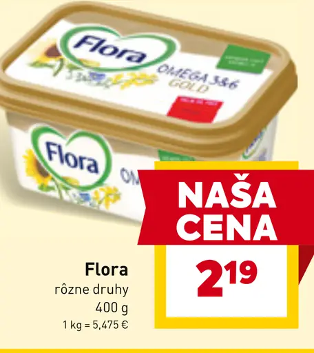 Flora rastlinný tuk na natieranie