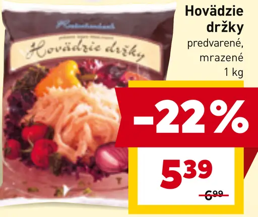 Hovädzie držky predvarené mrazené