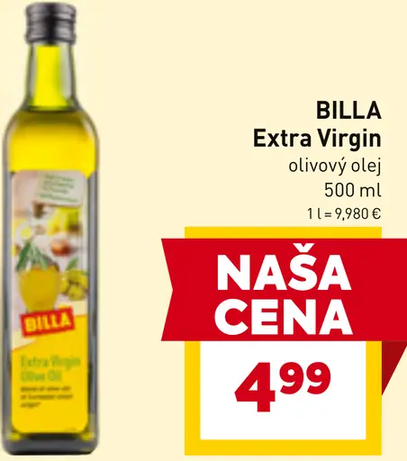 BILLA Olivový olej Extra Virgin