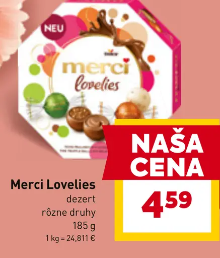 Merci Lovelies čokoládový dezert rôzne druhy