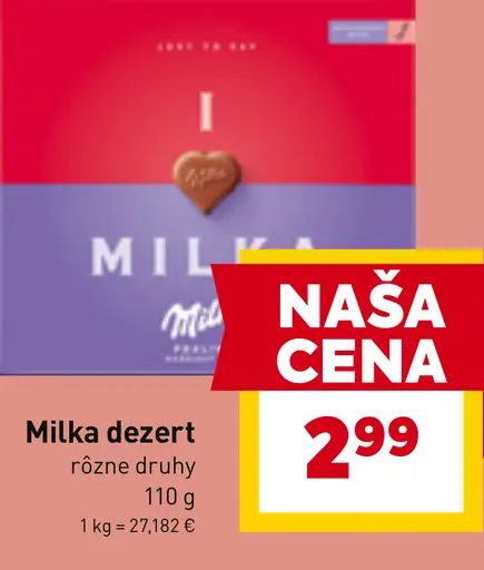 Milka I Love čokoládový dezert
