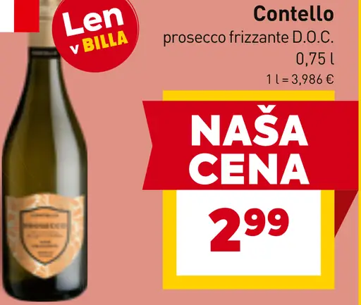Contello prosecco frizzante D.O.C.