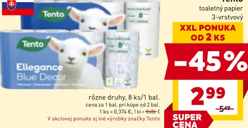 Tento toaletný papier 3-vrstvový