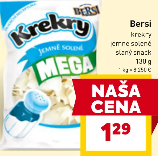 Bersi Krekry jemne solené slaný snack