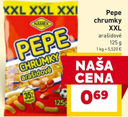 Pepe chrumky arašidové XXL