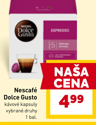 Nescafé Dolce Gusto kávové kapsuly