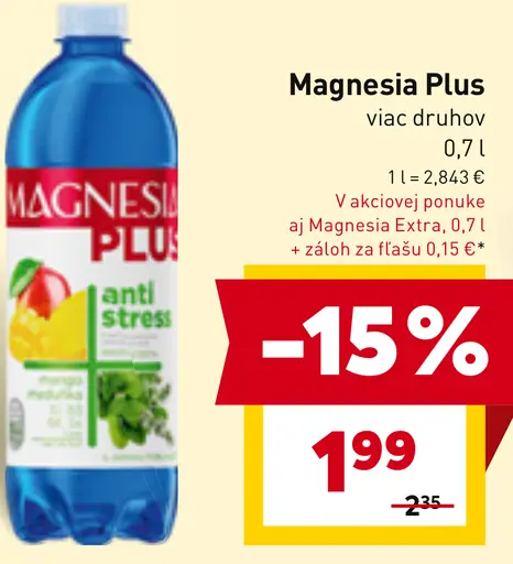 Magnesia Plus minerálna voda anti stress