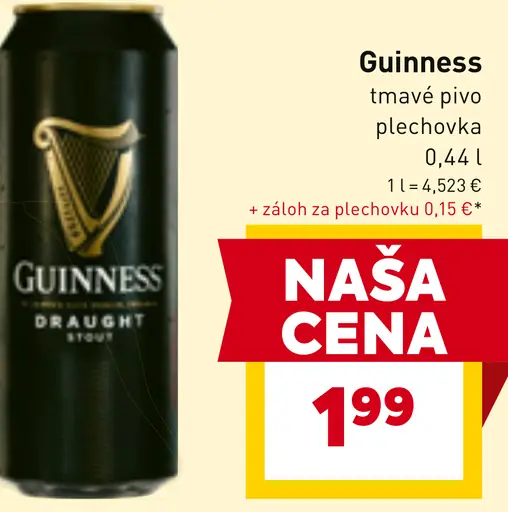 Guinness plechovka Tmavé pivo